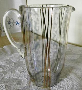 Glass Jug - clear glass - 1960 Glass Jug - clear glass - 1960