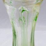 Vase wrapped with glass uranium threads Vase wrapped with glass uranium threads