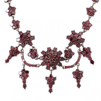 Czech Garnet Necklace - 1880 Czech Garnet Necklace - 1880