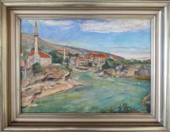 Uherek Richard - View of Mostar with minaret Uherek Richard - View of Mostar with minaret