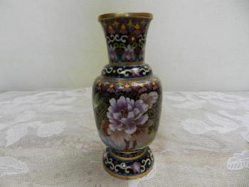 Vase - metal, enamel - 1850 Vase - metal, enamel - 1850