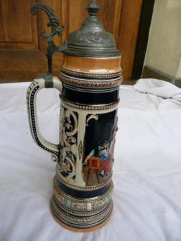 Tankard - majolica - 1880 Tankard - majolica - 1880