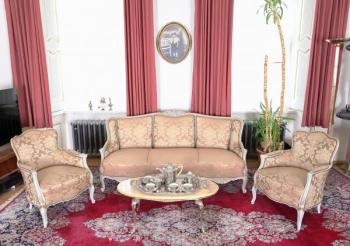 Sofa Set - cotton, solid beech - 1960 Sofa Set - cotton, solid beech - 1960