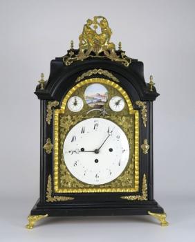 Baroque table clock - Franz Lehner, Prague