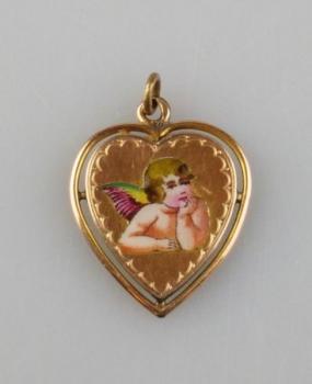 Pendant - enamel, gold - 1900
