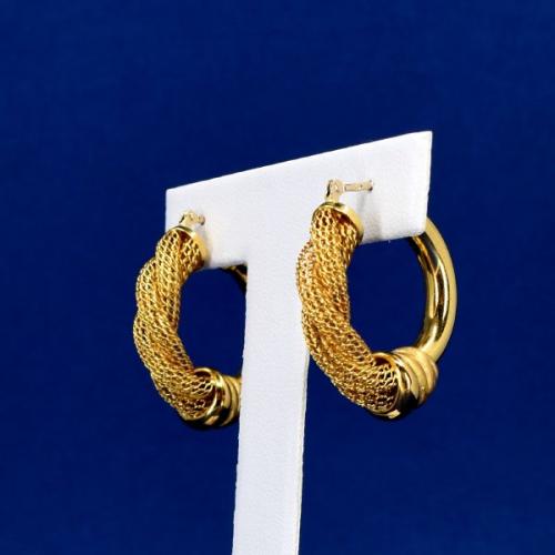 Gold earrings, Au 750/1000/ 9.85 g