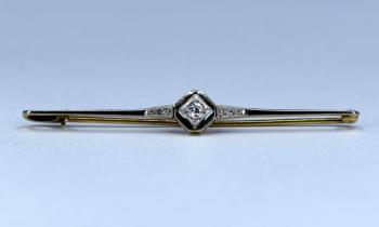 Brilliant Brooch - gold, brilliant cut diamond - 1930
