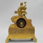 Figural Mantel Timepiece - bronze, enamel - 1850