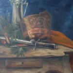 Salasek - Still life with hunting knife