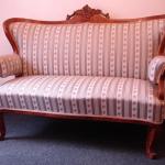 Sofa - solid walnut wood, French polish - 1860