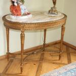 Small Table - solid oak, marble - 1870