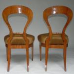 Pair of Chairs - solid wood, cherry veneer - Biedermeier - 1840