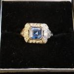 Ring with blue sapphire