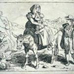 Gaetano Cottafani - Woman and child on a donkey