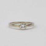 White Gold Ring - white gold, brilliant cut diamond - 1925
