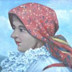 Medek - Portrait of a woman in costume scarf