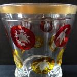 Goblet with yellow and ruby medallions