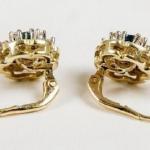 Gold Earrings with Brilliants - gold, brilliant cut diamond - 1930