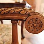 Carved Armchair - oak, solid oak - 1895