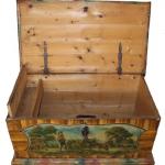 Chest - solid wood, spruce wood - 1850
