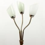 Floor Lamp - chrome, milk glass - 1950