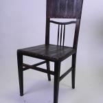 Dining Table and Chairs - leather, solid walnut wood - Art Deco - 1920