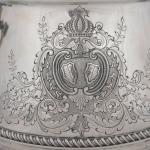 Silver cooling bowl for champagne