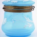 Glass Jar - blue glass - 1900