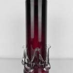 Vase - clear glass, ruby glass - 1930