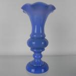 Vase - blue glass, milk glass - 1920