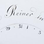 Quarter Chime Clock - wood, enamel - Johann Reiner in Prag - 1820