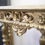 Console Table - solid wood, marble - 1880