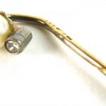 Tie Pin - gold, brilliant cut diamond - 1905