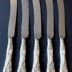 Five smaller silver knives - Biedermeier