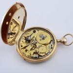 Gold pocket watch decorated with enamel