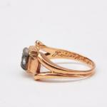 Ladies' Gold Ring - diamond, rose gold - 1945
