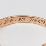 Ladies' Gold Ring - diamond, rose gold - 1945