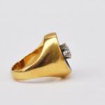 Ladies' Gold Ring - enamel, yellow gold - 1950