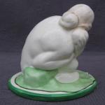 Ceramic Figurine - Woman - glazed stoneware - 1930