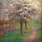 R. Wolf - The path in blossoming orchard