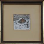 Cottage in winter - signature unreadable