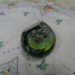 Glass Paperweight - clear glass - 1930