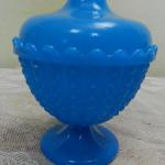 Glass Jar - blue glass - 1930