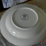 Plate - white porcelain - 1950