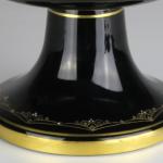 Glass Pedestal Bowl - glass violet - Hermann Eiselt, Kamenický Šenov - 1925
