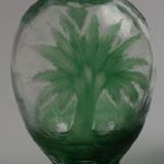 Pair of Vases - clear glass, green glass - 1925