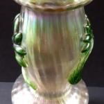 Art Nouveau vase with green flower -Wilhelm Kralik