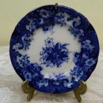 Decorative Plate - porcelain, cobalt - Villeroy Boch Anemone - 1930