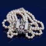 Pearl Bracelet - white gold, brilliant cut diamond - 1950