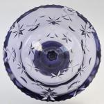Glass Pedestal Bowl - cut glass - 1930
